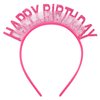 SuPoo Hot Pink Happy Birthday Headband Birthday Crown for Women Tiara for Girls Glitter Hair Band Princess Crown Queen Birthday Girl Headband Hats Party Headwear Decorations Hair Accessories Gift