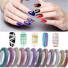 XICHEN 42 Pieces Nail Art Striping Tape Line Decoration， Matte texture