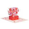 Paper Love Happy Valentines Day Card, 3D Handcrafted Pop Up Valentine's Cards - 100% Recycled and Eco-Friendly, 5" x 7" Cover - Includes Envelope and Note Tag, Frndly