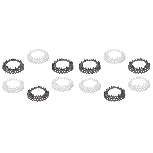 Evriholder Vanity Sink Savers, Drain Cover Hair Catcher for Bathroom, Gray and White, 12 Pack