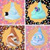6Pack Dual Color Slime Toy - Butter Slime with Cake Charms Included,Super Soft & Non-Sticky,Educational Stress Relief Toy,Birthday Gifts for Girl and Boys.