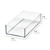 iDesign The Sarah Tanno Collection Plastic Cosmetic Drawer Organizer, 4" x 8" x 2", Clear