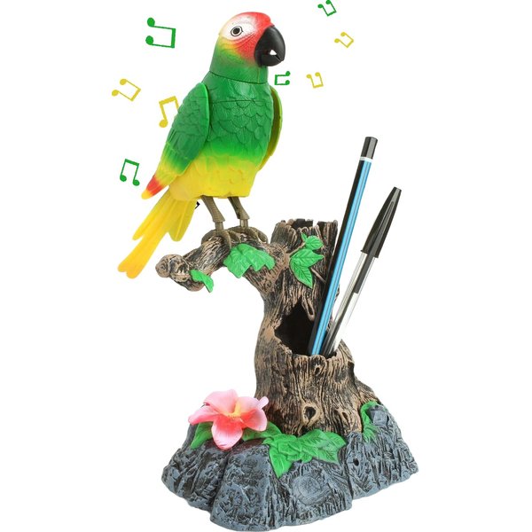 PowerTRC Talking Parrot Toy, Talking Bird Toy Electronic Animal Pets Home Office Decoration Sound Activated Kids Birthday Gift