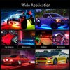 Nilight 4Pcs Car Underglow Neon Accent Strip Lights 256 LEDs RGBIC Multi Color DIY Sound Active Function Music Mode with APP Control and Remote Control Underbody Light Strips, 2 Years Warranty