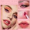 6 Colors Peach Lip Tint Stain Mini Liquid Lipstick, Moisturizing Plumping Lip Gloss, Multi-Use Lip and Cheek Tint, Non-sticky, Transfer-Proof Lip Tint Gloss, Matte Finish Lip Makeup
