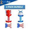 Hydrodogz 3 Pack Squeaky Plush Dog Chew Toy Assortment Bundle Elephant, Donkey, Bone Fun Cute Soft Interactive Toys for Aggressive Dogs, for All Breeds and Sizes