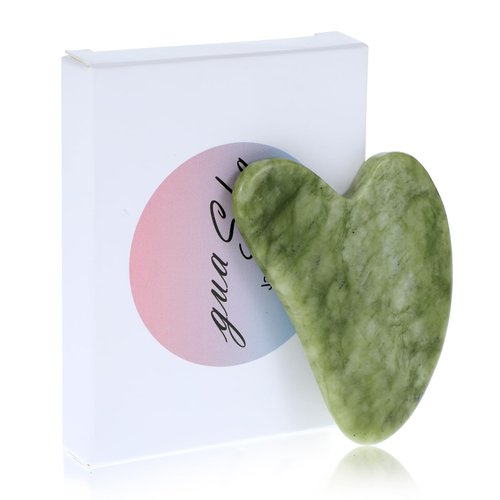 Dimeho Gua Sha Facial Tool Jade Stone Skin Care Massager Guasha Jawline Sculpting Face Stone for Beauty Muscle Tensions Puffiness Women Men Drainage Aesthetic