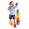 PLAY Toys Enterprises Ltd. Baby Stacking Cups Educational Toddler Toys - 10 Pieces Top Blocks Game Kit Baby Building Set for Bathtub and Beach Fun All 2398