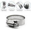 25 Pack Stainless Steel Hose Clamps, 1/4 inch to 1/2 inch Worm Gear Metal Hose Clamps for Pipe, Dryer Repair, Tubing and Fuel Line