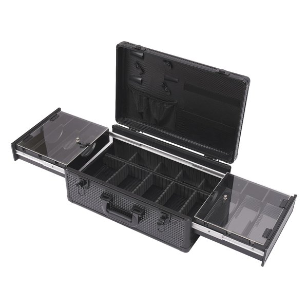 QUEWATSA Beauty Professional Barber Case, Portable Barber/Make-up Tool Organizer Case Barber Carrying Case, Salon Hair Cutting Grooming Kit Storage Organizer, Fashionable Barber Carry on Travel Case