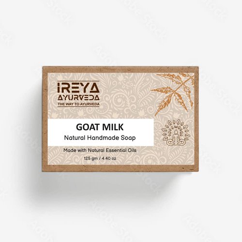 Ireya Ayurveda Goat Milk Soap - With Lavender Shea Butter & Aloe Vera extract 125 g (4.41 oz) Moisturizing Cleansing Soap Free from Parabens, SLS and Handmade Soap in India