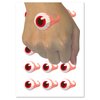 Creepy Eyeball Spooky Temporary Tattoo Water Resistant Fake Body Art Set Collection - 54 1" Tattoos (1 Sheet)