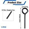 Abeillo 5 Pack 1/8" Allen Wrench, Hex Key for Push Bar Door, Standard Hex Dogging Key with Full Loop, Black Metal Allen Wrenches Keychain Door Keys