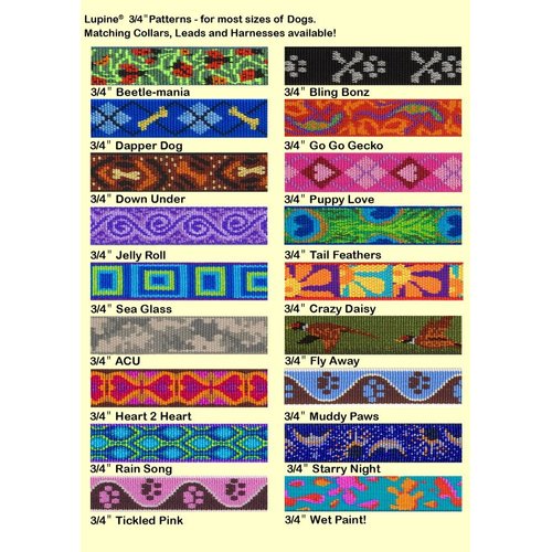 LupinePet Originals 3/4" Go Go Gecko 20-32" Adjustable Roman Dog Harness for Medium Dogs