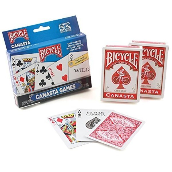 Bicycle Canasta Games Playing Cards Assorted 3-Pack