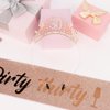 Amariver 30th Birthday Headband Dirty Thirty Birthday Sash 30th Birthday Crown for Women 30th Rhinestones Pearls Birthday Decoration Rose Gold Birthday Tiara 30th Birthday Gifts for Party Favor