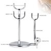 Deluxe Razor and Shaving Brush Stand with Bowl, 2 Pcs Razor and Brush Holder Set for Shaving Brush and Straight Razors, Barber Razors, Safety Razors