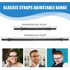 Adjustable Glasses Straps - 3 Pcs No Tail Adjustable Eyewear Retainer Glasse Strap for Men's Glasses Straps, Kids' Glasses Straps, Women's Glasses Straps, Sunglasses Straps, Black(7.5-13.5 inch)