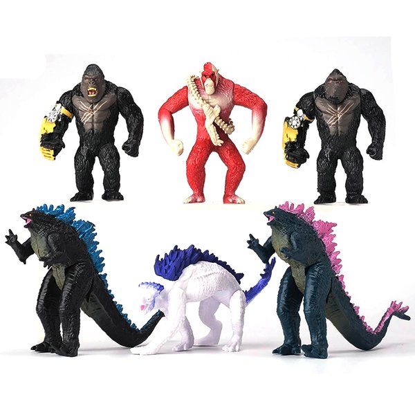 THOAROMY Epic Monster Battle Figure Set - 6-Piece 4.8-Inch Movie-Inspired Collectible Action Figures,Gifts for Kids and Film Fans