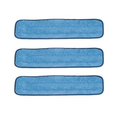 Real Clean 36 inch Microfiber Wet Mop Refill Pads for Flat Mop Frames (Pack of 3)