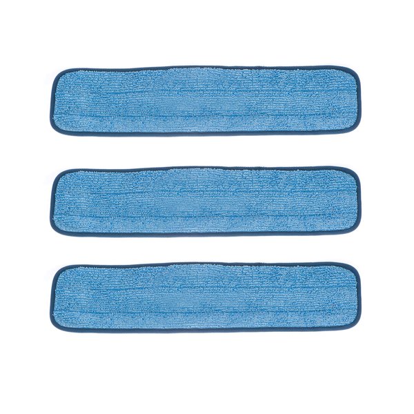 Real Clean 36 inch Microfiber Wet Mop Refill Pads for Flat Mop Frames (Pack of 3)