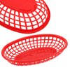 EUSOAR Plastic Serving Trays, 6pcs 9.4"x 5.9" Food Baskets for Serving, Reusable Bread Baskets for Fast Food Restaurant Supplies, Deli Serving, Chicken, Burgers, Sandwiches & Fries