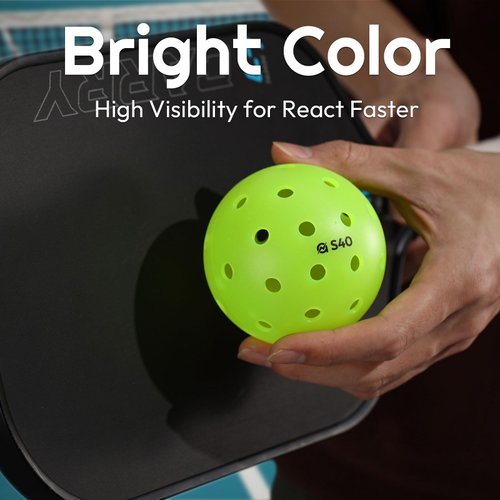 A11N S40 Outdoor Pickleball Balls- USAPA Approved, 6-Pack, Neon Green