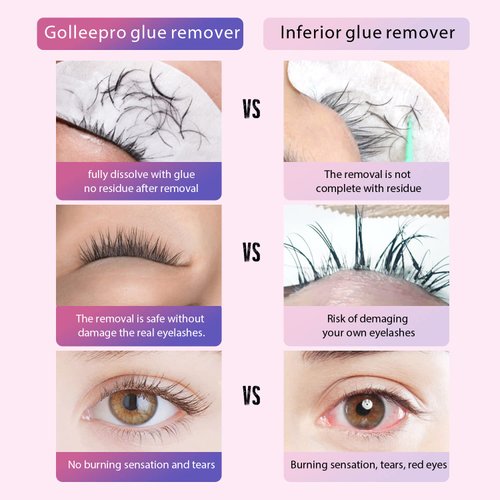 Eyelash Extensions Remover 15g 1 Minutes Fast Dissolve Remove Eyelash Extensions No Damage to Natural Lash Dissolve Lash Extension Glue Eyelash Adhesive Remover Professional Supplies (Peach)