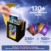 PROMAXIBINDER MTG Deck Box BTB for Commander Display, Fits 100 Double Sleeved Cards, 2 Dividers & 1 Toploader, Strong Magnet Leather Trading Card Storage Box for Magic the Gathering, TCG, CCG, Yellow