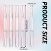 KALIONE 3ml Nail Oil Pen Empty Transparent Twist Pens, Cuticle Oil Dispenser Empty Nail Oil Pen with Brush Tip, Cosmetic Lip Gloss Container Applicators Eyelash Growth Liquid Tube(5 Packs)