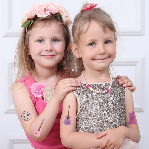 Backtopeia Temporary Tattoos Gift For Fan Birthday Party Decorations | 50Pcs Hand Face Tattoo Stickers Party Favor Party Supplies Gift For Kid Boy Girl Adult Pretty Christmas Gift