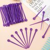 Pndeyo 100pcs Brush Hair Roller Pick, Plastic Hair Roller Locking Tools, Hair Curler Roller Pin Rod Crochet Accessories for Women Girls Hair Curling Styling- Purple
