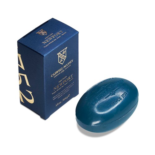 Caswell-Massey Castile Bar Soap, Mens Body Wash, Hand Soap, and Face Wash, Moisturizing Natural Body Soap for Bath or Shower, Newport, 1 (5.8 oz) Bar