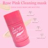 QUNIJOU Rose Mask Cleaning Stick for Face, Rose Deep Cleanse Mask, Rose Mask Cleaning Stick Blackhead Remover, Skin Brightening, Blackhead Remover with Rose Extract, for All Skin Type