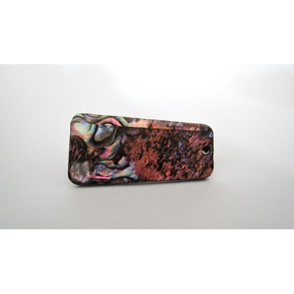 Generic Pink purple abalone shell effect multi-color marbled alligator hair clip