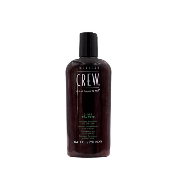 American Crew Shampoo, Conditioner & Body Wash for Men, 3-in-1, Tea Tree Scent, 8.4 Fl Oz