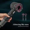 Rhinestones Case for Dyson Hair Dryer Anti-Scratch Shockproof Dust Proof Travel Protective Case Cover for Dyson Hair Dryer (Bling Black)
