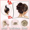 Qunlinta Messy Bun Hair Piece Hair Bun Thick Updo Scrunchies Hair Extensions Ponytail Hair Pieces for Women Girls Medium Brown