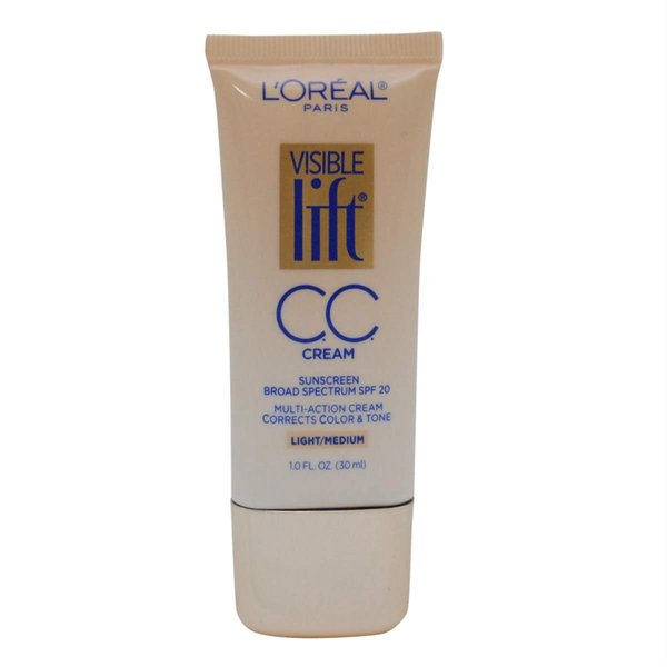L'Oreal Paris Visible Lift CC Cream, Light/Medium 1 oz (Pack of 2)