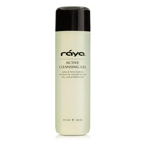 RAYA Active Facial Cleansing Gel (G-107), Oil Control Cleanser with AHA and BHA, Deep Pore Gel for Oily and Break-Out Skin, Gentle Face Wash for Women and Men, Suitable for Daily Use, 8oz or 16oz btl