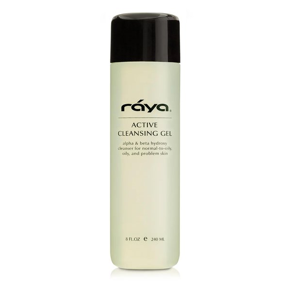 RAYA Active Facial Cleansing Gel (G-107), Oil Control Cleanser with AHA and BHA, Deep Pore Gel for Oily and Break-Out Skin, Gentle Face Wash for Women and Men, Suitable for Daily Use, 8oz or 16oz btl