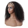 ISEE Wear and Go Mongolian Afro Kinky Curly Headband Wig Human Hair 200% Density Afro Wigs for Black Women Human Hair Natural Curls Grade 10A Glueless Human Hair Wigs (18 Inch)