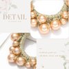 Fashey Pearl Hair Scrunchies Rhinestone Hair Ties Elastic Hair Bands Ponytail Holder Hair Ropes Hair Accessories for Women and Girls（Pack of 3）
