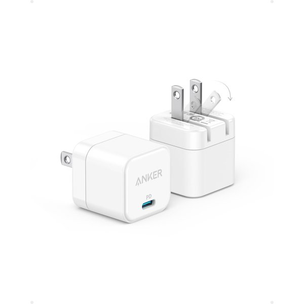 Anker USB C Charger with Foldable Plug, 20W USB C Charger Block for iPhone 16 / 15 and More Series, Galaxy, Pixel, iPad (Cable Not Included, 2 Pack)