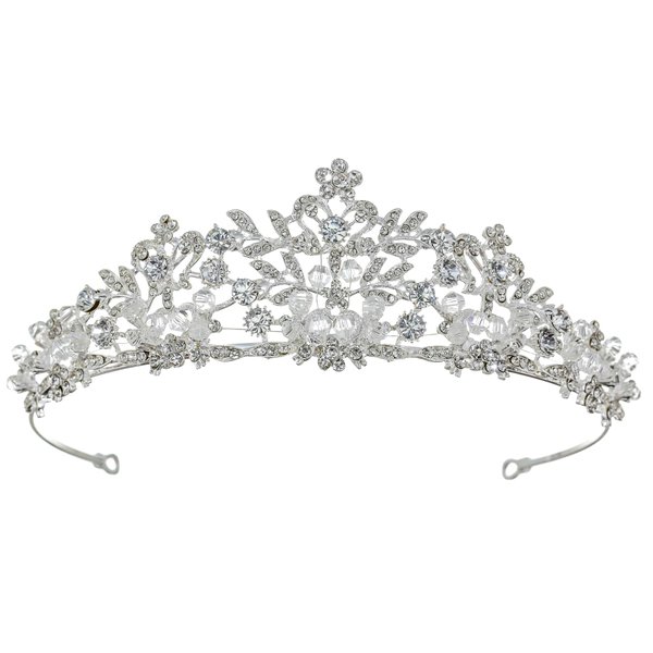 Samky Bridal Rhinestone Wedding Tiara Crown Crystal Headpiece Bride's Hair Accessories