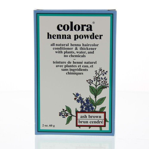 Colora - Henna Powder Natural Organic Hair Color Ash Brown - 2 oz.