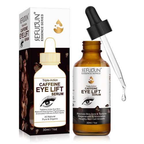 PEPHUCA Women's Eye Serum, Anti-Aging Formula with Caffeine, Vitamin C, Hyaluronic Acid, Collagen, Reduces Puffiness, Fine Lines, Dark Circles, Wrinkles, 1 oz