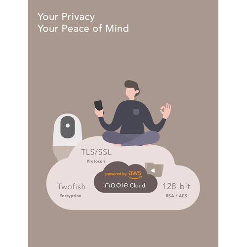 nooie Baby Monitor with Camera 2 Pack,WiFi Baby Monitor Camera,360-degree1080P,Smart Baby Camera with Motion Tracking,Night Vision,Two Way Audio&Sound Detection,Works with Alexa,SD Card and Cloud