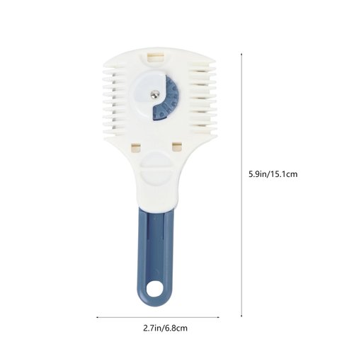 Lurrose Hair Cutter Comb Hair Shaper Razor Comb Double Edge Razor Hair Thinning Razor Comb for Home Salon Hair Cutting Styling Tools (White and Blue)