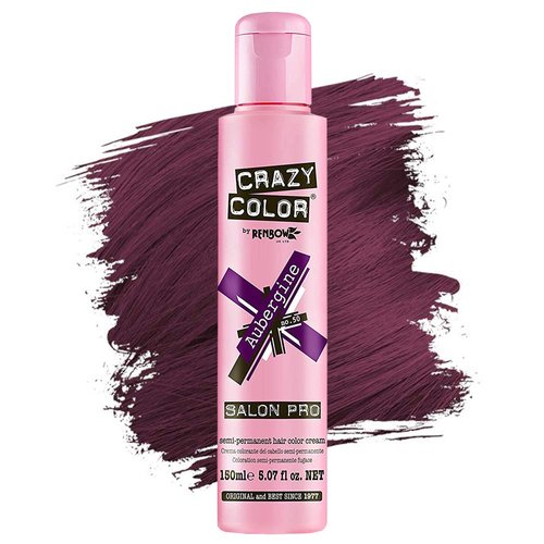 Crazy Color Crazy Color Salon Pro Semi Permanent Hair Color - 50 Aubergine Hair Color Women 5.07 oz